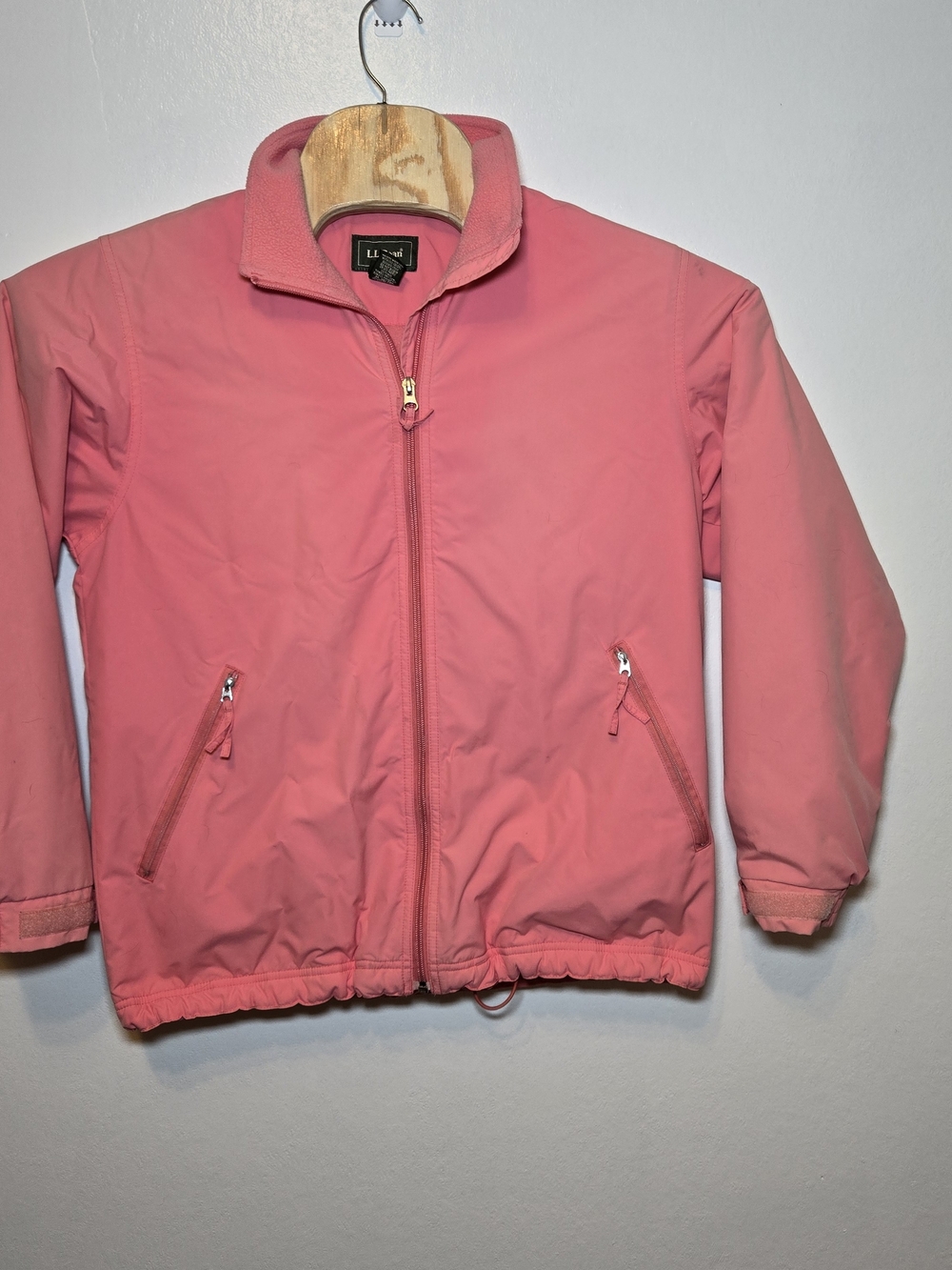 L.L. Bean Womens Small Fleece Lined Lightweight Jacket Salmon Pink